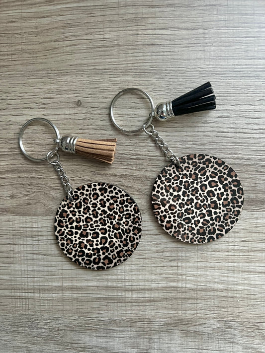 Cheetah/Leopard Keychain - Black & Brown