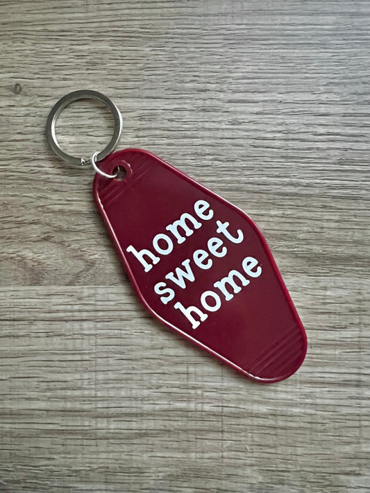 "Home Sweet Home" Retro Hotel/Motel Keychain