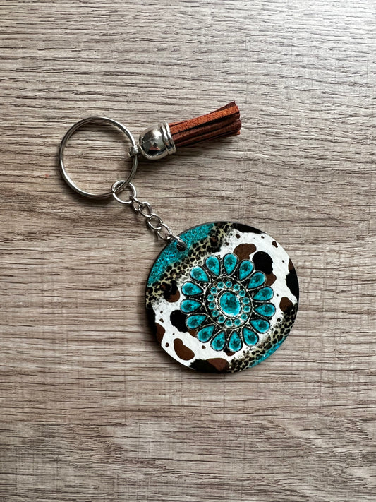 Western Turquoise Jewelry Keychain