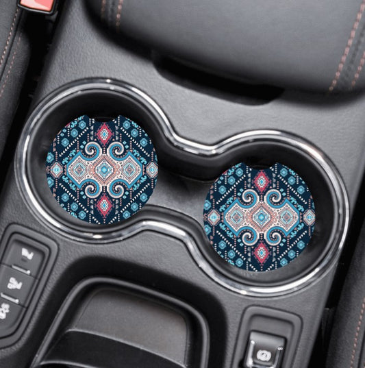 Car Cup Holder Coasters - Persian Rug